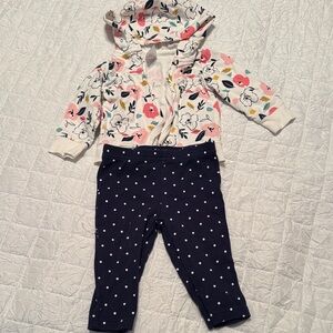 Floral Hoodie and Polka Dot Pants Set plus 5 other items. 7 items total. Deal